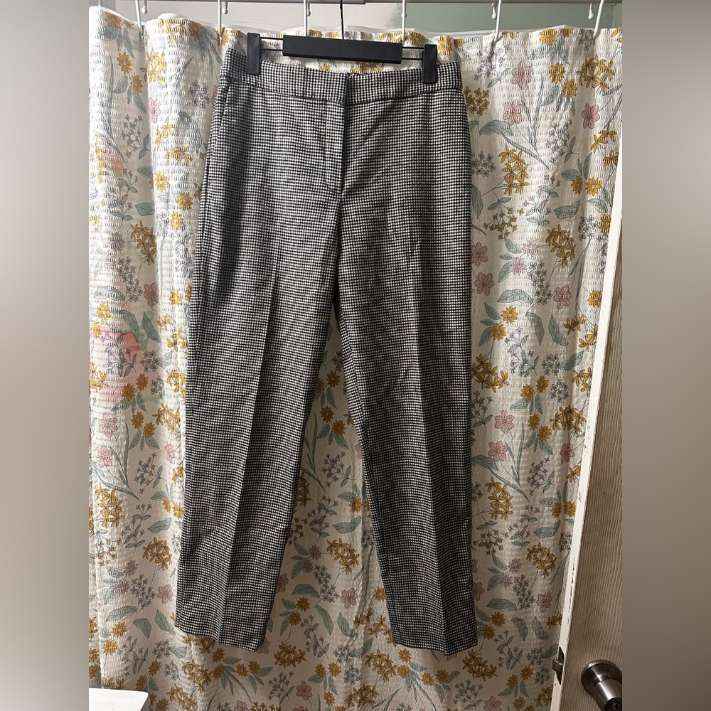 Massimo Dutti Plaid Wool Trousers